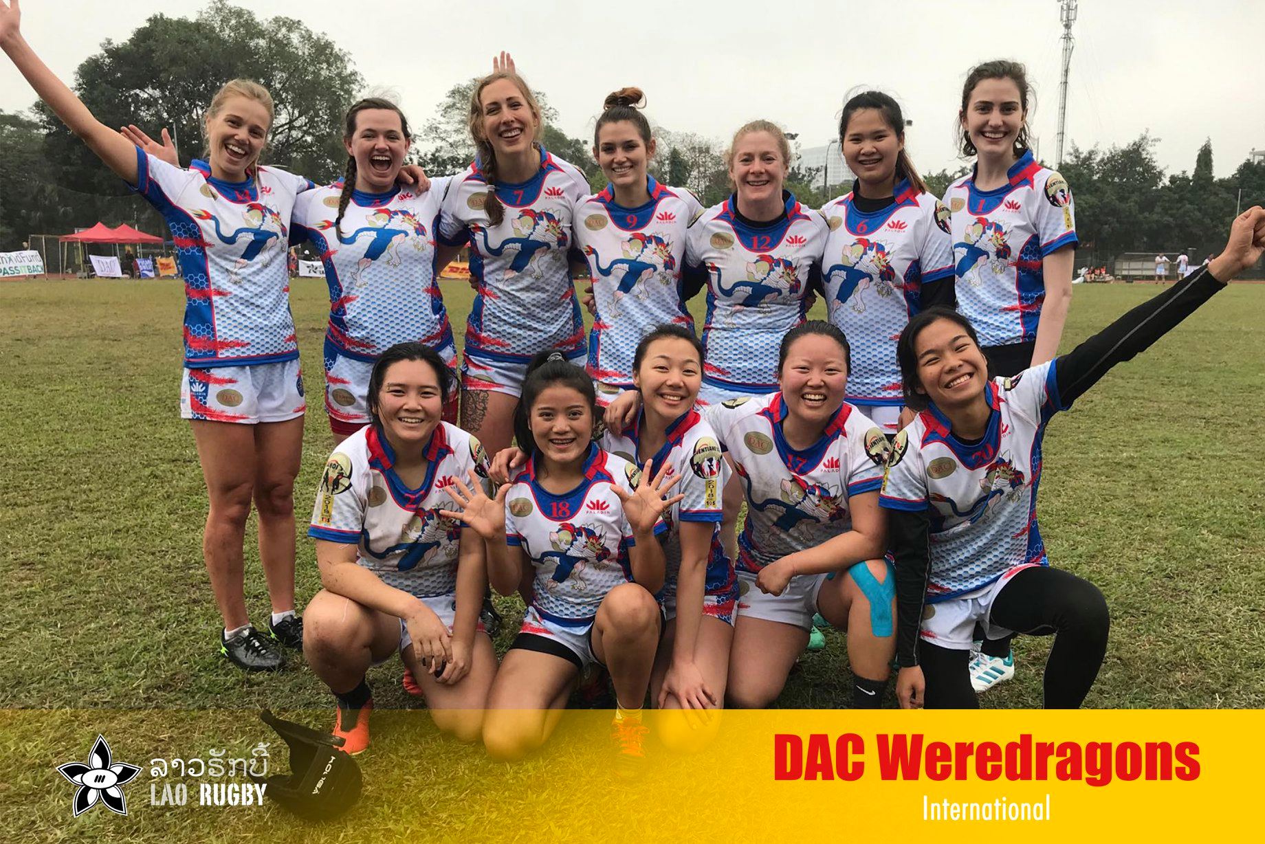 Haley and her rugby team